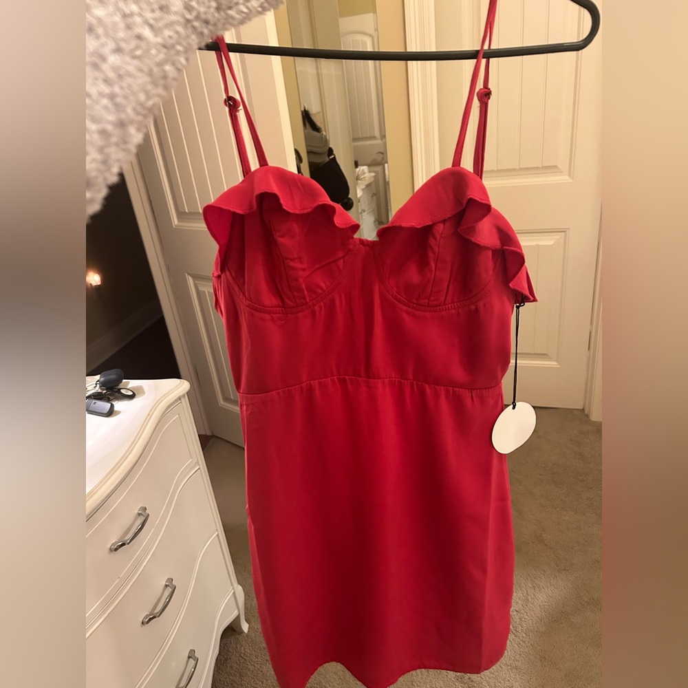 Revolve Plum Ruffle Dress